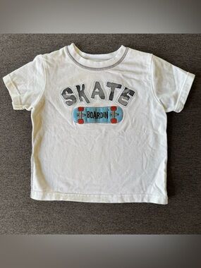 VTG Y2K Little Legends Baby Boy 24M White Short-Sleeve Tee Skateboard